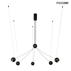 LUSTRA OCTO 5 NEAGRA, CONFECTIONATA DIN ALUMINIU NEGRU, STIL MODERN - Img 1
