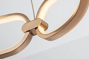 LUSTRA/PLAFONIERA COLETTE, CU TELECOMANDA, 80CM, AURIU ROSE/OPAL, DIN ALUMINIU SI SILICON, SCHULLER DESIGN - Img 5