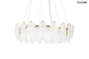 LUSTRA ROCH 80 GOLD, CONFECTIONATA DIN METAL SI STICLA, STIL MODERN