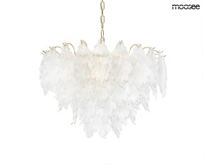 LUSTRA SCARLETT 60, AURIE, CONFECTIONATA DIN METAL SI STICLA, STIL MODERN - Img 2