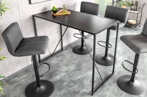 MASA BAR, SLIM LINE 120CM, METAL SI LEMN FRASIN, COD 43310 - Img 1
