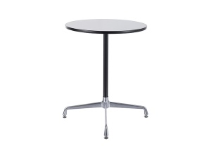 MASA DE BAR KLARK, CONFECTIONATA DIN MDF, MELAMINA SI METAL, ALBA/ALUMINIU, STIL MODERN