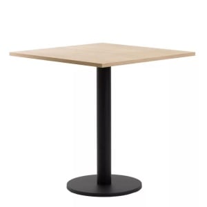 Masă de cafenea patrata 68x68cm, culoare stejar sonoma, metal si furnir laminat - Img 8