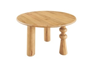 MASA DE DINING ARTE ROTUNDA 120CM, REALIZATA DIN LEMN MASIV DE MANGO, DE CULOARE NATUR - Img 7