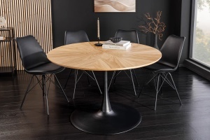 MASA DE DINING ROTUNDA, ATELIER 120CM, FURNIR LEMN DE STEJAR SI METAL, ASPECT NATUR, ARTIM GROUP SELECTION - Img 9