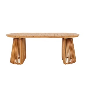 MASA DE GRADINA BERJA, REALIZATA DIN LEMN DE TEC, CULOARE NATUR, HOUSE NORDIC - Img 3