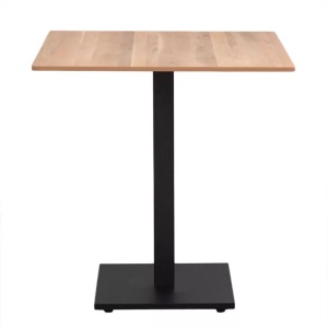 Masă de grădină tip cafenea, imitație de lemn, 70×70 – culoare deschisă