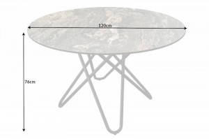 MASA DE SUFRAGERIE, CIRCULAR 120CM, CERAMICA ASPECT PIATRA NATURALA, ARTIM GROUP SELECTION - Img 6