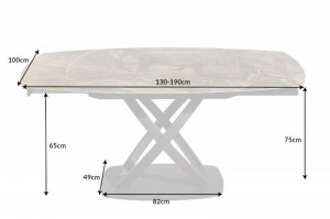 MASA DE SUFRAGERIE ROTATIVA, INCEPTION 130/190CM, ASPECT MARMURA, ARTIM GROUP SELECTION - Img 6