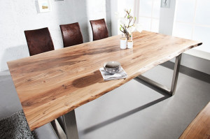 MASA DINING 200CM DIN LEMN MASIV MAMMUT 35944 DESIGN VINTAGE/INDUSTRIAL