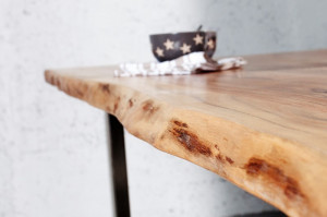 MASA DINING 200CM DIN LEMN MASIV MAMMUT 35944 DESIGN VINTAGE/INDUSTRIAL - Img 5