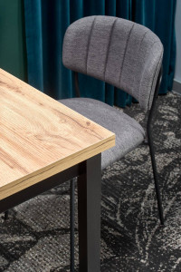 MASA DINING COBALT, STEJAR WOTAN/NEGRU, 120 CM, BLAT DIN PAL MELAMINAT, STIL VINTAGE - Img 5