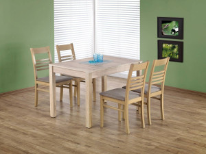MASA DINING EXTENSIBILA MAURYCY, STEJAR SONOMA, 118/158 CM, BLAT DIN PAL SI PICIOARE DIN MDF, STIL CLASIC - Img 2