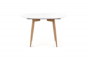 MASA DINING EXTENSIBILA STIL EDWARD, STEJAR SAN REMO/ALB, 120/200 CM, BLAT DIN MDF SI PICIOARE DIN METAL , STIL MODERN - Img 8
