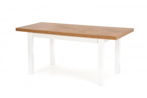 MASA DINING EXTENSIBILA STIL TIAGO, STEJAR LANCELOT/ALB, 140/220 CM, BLAT DIN PAL SI PICIOARE DIN LEMN MASIV, STIL CLASIC - Img 7