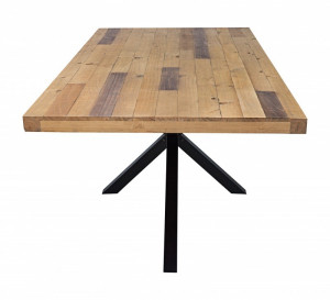 MASA DINING, GALAXY, 200CM, DIN LEMN MASIV PIN NATURAL, COD 40657, STIL INDUSTRIAL - Img 2