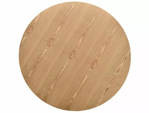 MASA DINING/LIVING ROTUNDA, STEJAR, 120/74 CM, CONFECTIONATA DN MDF SI FURNIR NATURAL - Img 4