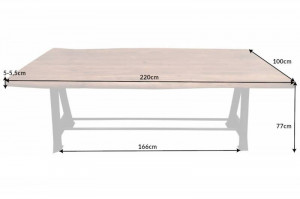 MASA DINING, MAMMUT INDUSTRIAL 220CM, COD 40651, DIN LEMN MASIV, DESIGN INDUSTRIAL - Img 6