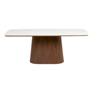 MASA DINING NOLI 90x200x76 cm, REALIZATA DIN FURNIR, CERAMICA, CULOARE MARMURA/MARO, HOUSE NORDIC - Img 3