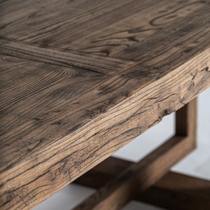 MASA DINING NORVIK 280CM, LEMN DE ULM, DESIGN RETRO, VICAL HOME - Img 3