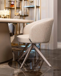 MASA DINING OVALA CLAYTON, 220 CM, BEJ, DIN MDF SI ECO PLASTER, RICHMOND INTERIORS - Img 6