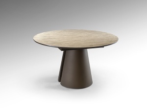 MASA DINING ROTUNDA, SAMARA 138CM, MDF SI METAL, DESIGN MODERN, SCHULLER - Img 5