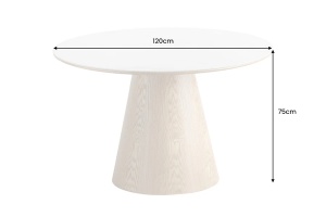 MASA DINING, UNIQUE, 120CM, CADRUL ROTUND, LEMN FURNIRUIT SI CERAMICA, ARTIM GROUP SELECTION - Img 4