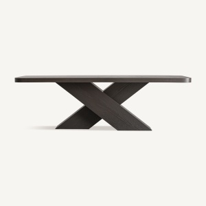 MASA DINING YVORE 240CM, LEMN DE STEJAR DE CULOARE NEAGRA, STIL CONTEMPORANT, VICAL HOME - Img 2