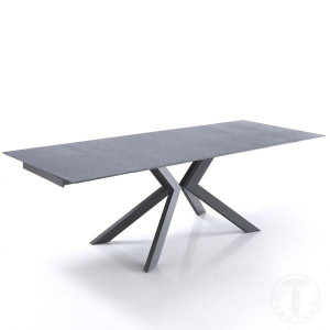 MASA EXTENSIBILA 160/240CM, EVOLUTION, COD 3237, STIL MODERN, REALIZATA METAL SI STICLA - Img 3