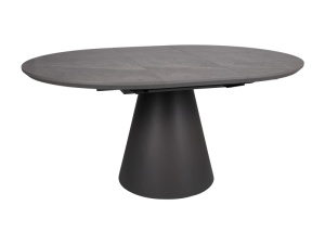 MASA EXTENSIBILA, DINING 120(160)X120, EFECT DE MARMURA GRI/NEGRU MAT, DIN MDF LAMINAT, STIL MODERN