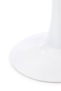 MASA LIVING DENVER, CU EFECT DE MARMURA ALBA/ALB, 80 CM, BLAT DIN MDF SI PICIOR DIN METAL, STIL MODERN - Img 5