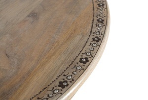 MASA LIVING ROTUNDA, ARTIM 80CM, DIN LEMN DE MANGO, SCULPTAT MANUAL, ARTIM GROUP SELECTION - Img 5