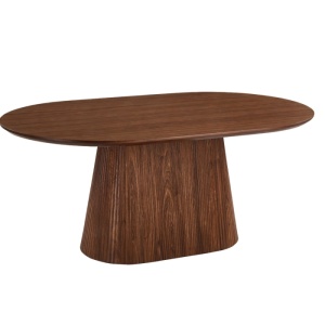 MASA OVALA 180CM, ARTIM MEBLE, REALIZATA DIN MDF, CULOARE NUC, STIL MODERN