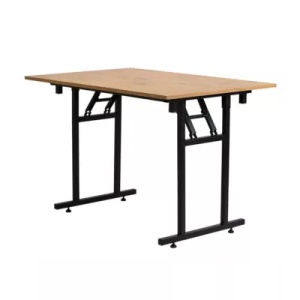MASA PENTRU CATERING/CONFERINTE 120X80 CM, STEJAR LANCELOT/NEGRU, DIN PAL LAMINAT SI OTEL, ARTIM GROUP SELECTION
