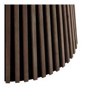 MASA ROTUNDA OSAKA ø140x75 cm, REALIZATA DIN FURNIR SI MDF, CULOARE FUME, HOUSE NORDIC - Img 4