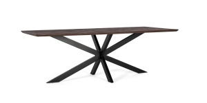 MASA SUFRAGERIE KAIA 230CM, REALIZATA DIN LEMN DE SALCAM SI METAL, CULOARE NUC/NEGRU, GINER Y COLOMER