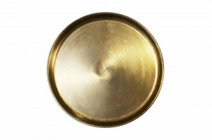 MASUTA DE CAFEA 50CM, ELEGANCIA, ALBASTRU/AURIU, METAL, DESIGN MODERN, COD 43497 - Img 2