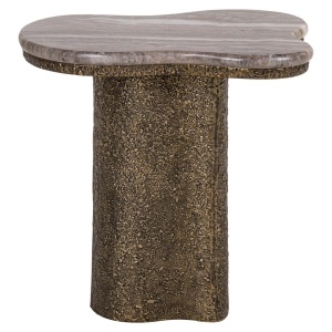 MASUTA DE CAFEA ABANDOS, 214055, CONFECTIONATA DIN MARMURA, ALUMINIU SI MDF, ALAMA ANTICHIZATA, STIL MODERN - Img 2