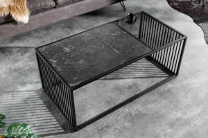 MASUTA DE CAFEA, ARCHITECTURE 100CM, ASPECT MARMURA, NEAGRA
