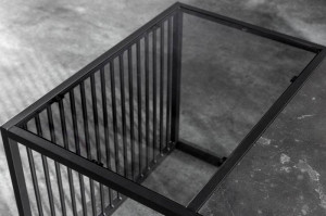 MASUTA DE CAFEA, ARCHITECTURE 100CM, ASPECT MARMURA, NEAGRA - Img 3