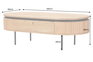 MASUTA DE CAFEA, ATELIER 120CM, DIN LEMN DE MANGO SI METAL, ASPECT NATUR, ARTIM GROUP SELECTION - Img 8
