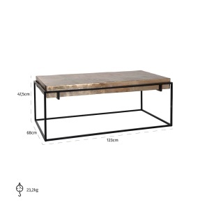 MASUTA DE CAFEA CALLOWAY 210242, CONFECTIONATA DIN ALUMINIU SI METAL, CULOAREA NEGRU/AURIU SAMPANIE, STIL MODERN - Img 5