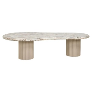 MASUTA DE CAFEA CORONEL, 212369, CONFECTIONATA DIN MDF SI MARMURA DE TORONTO, BEJ/GRI, STIL MODERN - Img 3
