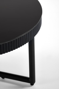 MASUTA DE CAFEA COSMO S, 60 CM, NEGRU/NEGRU, DIN MDF, STICLA SI METAL, STIL MODERN - Img 6