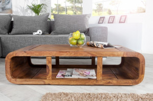 MASUTA DE CAFEA DIN LEMN MASIV, 100CM, CURVED II, ARTIM GROUP SELECTION