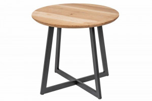 MASUTA DE CAFEA DIN METAL SI LEMN MASIV, VANCOUVER 50CM, COD 41578, STIL INDUSTRIAL - Img 7