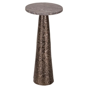 MASUTA DE CAFEA ELDORA, 214499, BRONZ, CONFECTIONATA DIN ALUMINIU SI TRAVERTIN, STIL RUSTIC - Img 3