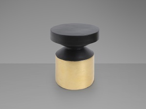 MASUTA DE CAFEA ESINA 51CM, REALIZATA DIN OMG, FINISAJ AURIU/NEGRU, STIL MODERN - Img 3