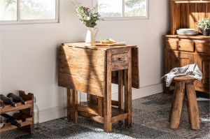 MASUTA DE CAFEA HEMINWAY 39553 DIN LEMN MASIV DE MAHON STIL RUSTIC - Img 3