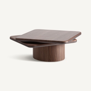 MASUTA DE CAFEA KEXBY 80CM, FURNIR DE NUC DE CULOARE MARO, STIL CONTEMPORAN, VICAL HOME - Img 2
